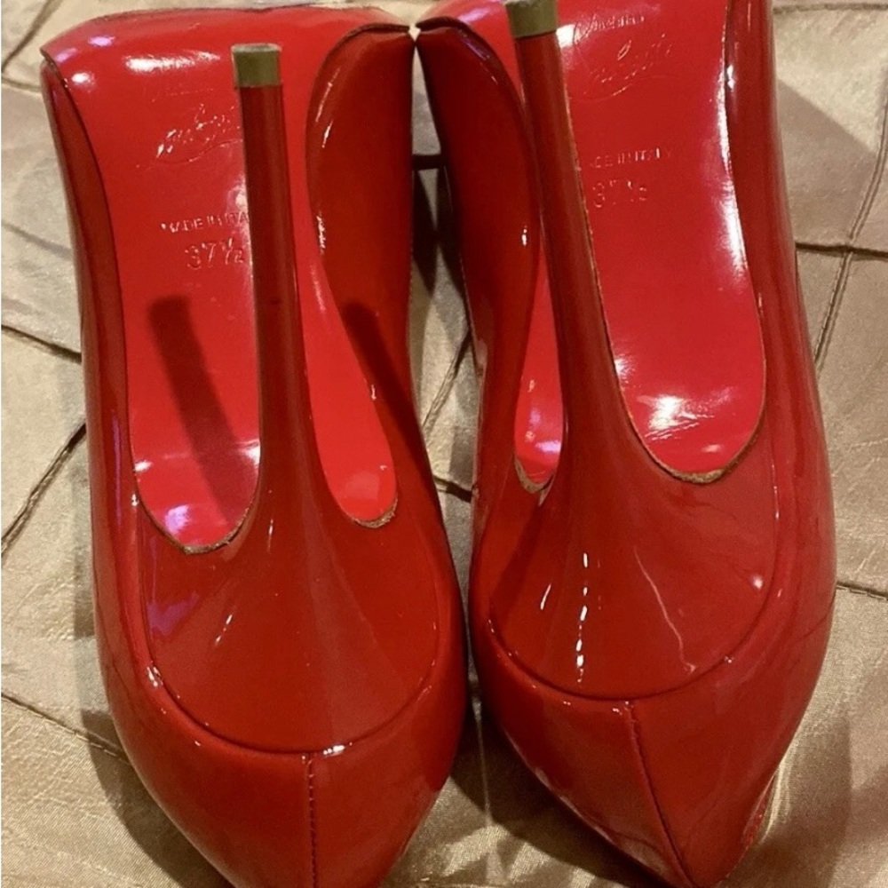 CHRISTIAN LOUBOUTIN fabulous red patent leather stiletto, excellent condition - Picture 11 of 16